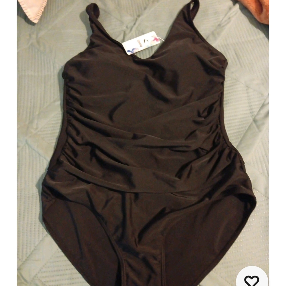 Upopby One Piece Black Swimsuit